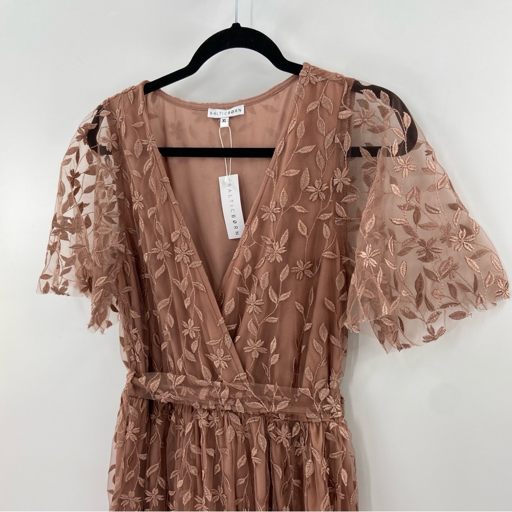 Baltic Born Mauve Lace Wrap Maxi Dress - Picture 6 of 13